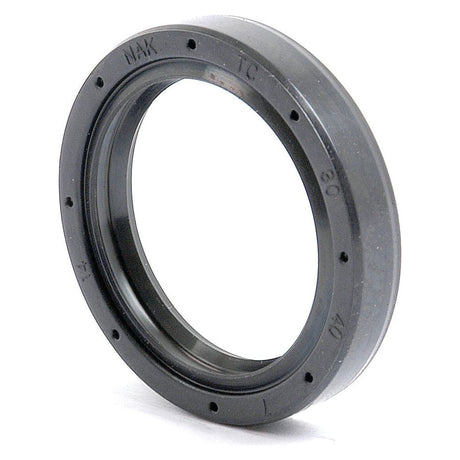 The Sparex Metric Rotary Shaft Seal, Part No. S.50234, is a black circular rubber lip seal featuring markings on the outer edge and is typically used for sealing shafts or rotating components to prevent leakage. Sized at 30 x 40 x 7mm and equipped with a double lip design, this product ensures enhanced performance.