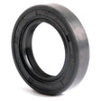 Close-up of a black rubber oil seal with a circular shape, displaying its dimensions and specifications along the edge. The Sparex Metric Rotary Shaft Seal, 30 x 47 x 10mm Double Lip (Sparex Part No.S.50240), features a durable double lip design for enhanced performance.