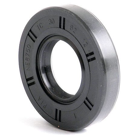A Sparex double lip metric rotary shaft seal, embossed with "NE8750," "62-12," "30," and "TC" on its black rubber surface, measures 30 x 62 x 12mm and is listed under Part No.S.50251.