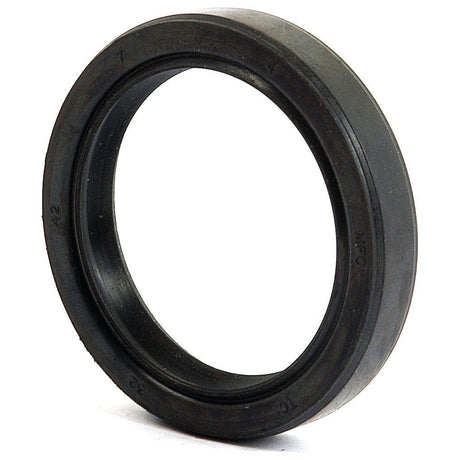 A black rubber seal ring in a cylindrical shape, specifically the Sparex Metric Rotary Shaft Seal with Double Lip, measuring 32 x 42 x 7mm (Part No. S.50254), displayed against a white background.