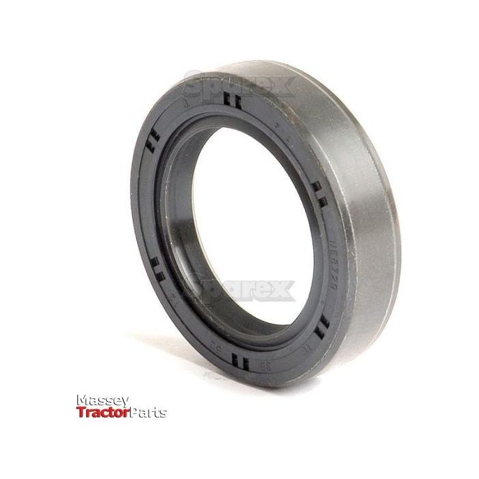 A close-up of a 35 x 52 x 12mm rubber and metal tractor oil seal with the Sparex part number S.50277 printed on it. The Sparex brand logo is visible in the bottom left corner, indicating it's a Double Lip Metric Rotary Shaft Seal.