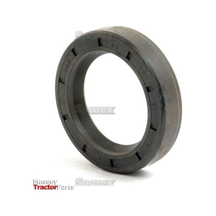 A circular black rubber oil seal, measuring 35 x 70 x 12mm, with "Massey Tractor Parts" text and Sparex brand. This single lip metric rotary shaft seal, identified as Sparex Part No.S.50291, features a smooth outer edge and a series of grooves on the inner side.