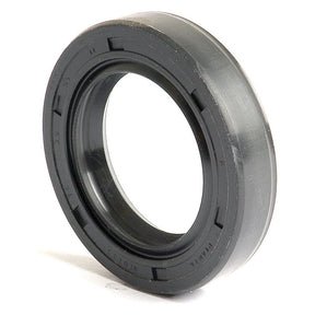 Close-up of a Sparex Metric Rotary Shaft Seal, measuring 35 x 55 x 11mm, with a black, circular design. Featuring a smooth outer surface and inner ridges, this double lip seal is used for sealing and preventing fluid leakage in mechanical systems. The Sparex Part No.S.50280 guarantees optimal performance.