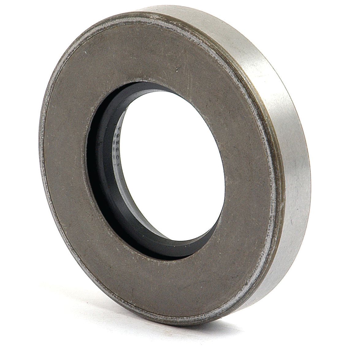 Close-up of a metal ball bearing with an open center, designed for reducing friction in mechanical systems, featuring the Sparex Metric Rotary Shaft Seal (Part No. S.50291), 35 x 70 x 12mm with a single lip.