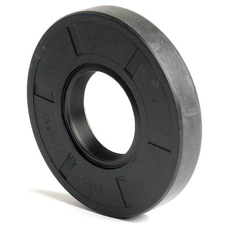 The black rubber Sparex oil seal, featuring the markings "50 80 13" and "DO567" on its surface, is identified as a double lip metric rotary shaft seal with dimensions of 35 x 80 x 13 mm (Sparex Part No. S.50296). This high-quality component is designed to prevent lubricant leakage in machinery applications.