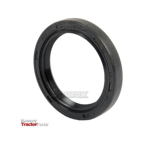 The Sparex Metric Rotary Shaft Seal, part number S.50300, is a black rubber oil seal with noticeable ridges and grooves designed for Massey Tractor Parts. This seal measures 38 x 50 x 7mm and features a double lip for enhanced performance.