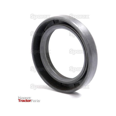 A black circular oil seal, branded with Sparex on the inner margin and labeled as a Metric Rotary Shaft Seal, 38 x 58 x 11mm Double Lip (Sparex Part No. S.27292), is presented against a plain white background. The Massey Tractor Parts logo is positioned in the bottom left corner.