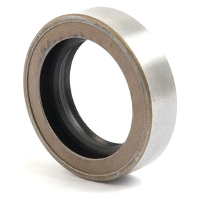 Close-up of a metallic cylindrical bearing with an inner black, rubber-like lining, resembling the precision of a Sparex Metric Rotary Shaft Seal, 40 x 62 x 16mm (Part No. S.17658).
