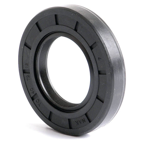 The Sparex Metric Rotary Shaft Seal, part number S.50329, is a black rubber oil seal measuring 40 x 72 x 12mm. It features a double lip design with an inner diameter of 40 mm and an outer diameter of 72 mm.