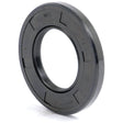 A black cylindrical Metric Rotary Shaft Seal by Sparex, with a diameter of 40 x 72 x 7mm and featuring a double lip design, includes an inner circular opening and has the imprint "Sparex Part No.S.50327" visible on its surface.