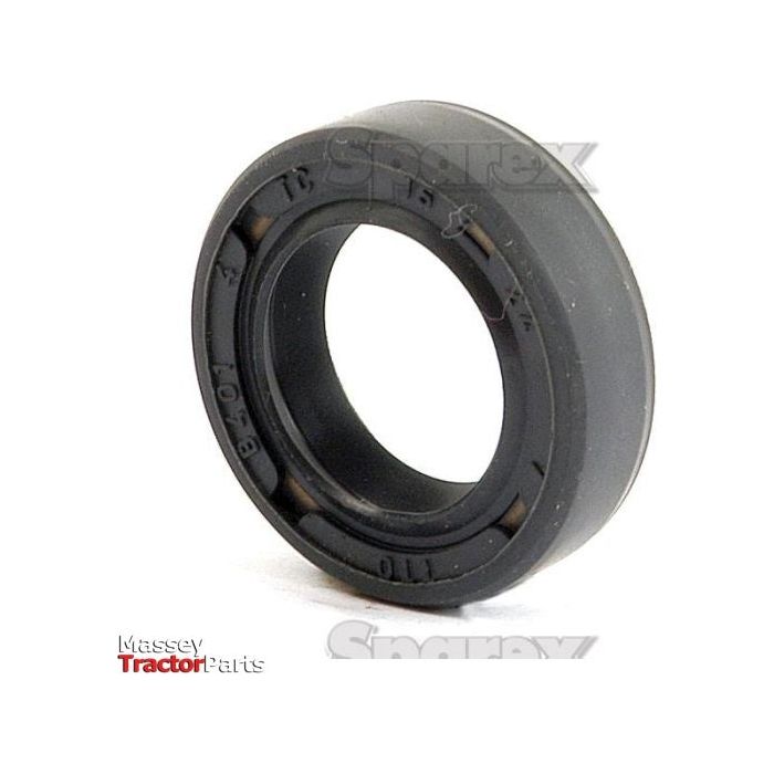 A circular black rubber metric rotary shaft seal, measuring 45 x 60 x 7mm with a double lip and Sparex Part No. S.50345, prominently featuring the Sparex brand logo alongside the Massey Tractor Parts logo.