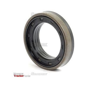 A circular, black rubber oil seal part, labeled as "Metric Rotary Shaft Seal, 45 x 70 x 17mm | Sparex Part No.S.57269," is displayed on a white background with "Massey Tractor Parts" text at the bottom left.