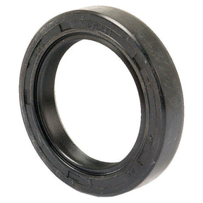 A close-up image of a black rubber Sparex Metric Rotary Shaft Seal with ridged edges and a double lip, sized at 45 x 65 x 12mm (Sparex Part No. S.50352), commonly used in mechanical applications to prevent fluid leakage.