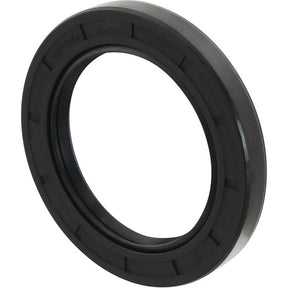 The Sparex Metric Rotary Shaft Seal, 45 x 65 x 8mm Double Lip (Sparex Part No. S.50350), is a black rubber oil seal with an inner circular opening and outer grooves for precise fitting.