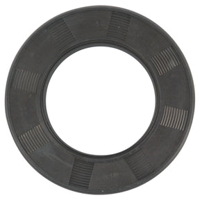 A circular black rubber oil seal with a grooved texture on the sides, the Sparex Metric Rotary Shaft Seal (45 x 75 x 10mm Double Lip, Part No. S.50357) features a double lip design to provide a tight seal in mechanical components.