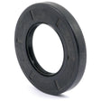 The Sparex Metric Rotary Shaft Seal (Part No. S.50359) is a black, circular rubber oil seal featuring a double lip design and embossed text and numbering on its surface, measuring 45 x 80 x 10mm.