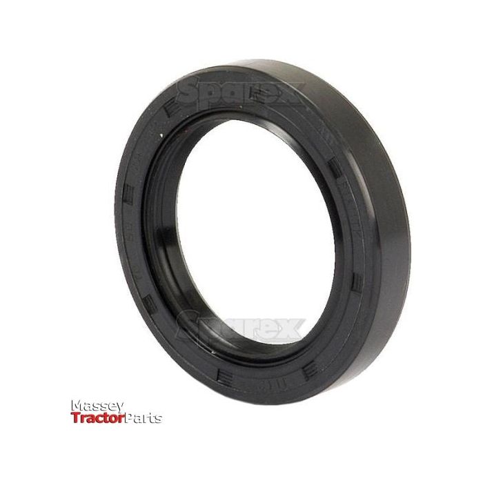 A black rubber O-ring seal labeled "Sparex" with "Massey Tractor Parts" in the lower left corner, featuring a metric rotary shaft seal, 50 x 72 x 12mm double lip, Sparex Part No. S.50380.