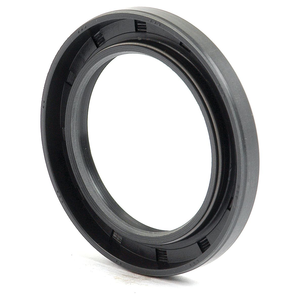 The image showcases a close-up view of the Sparex Metric Rotary Shaft Seal (Sparex Part No. S.50378) with a circular shape, featuring a ridged interior and double lip design. The black rubber seal measures 50 x 72 x 8mm.