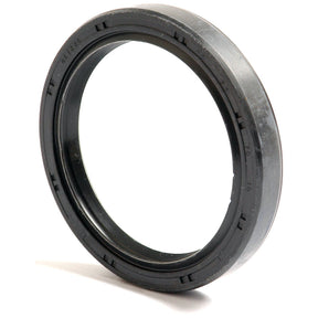 A close-up image of a black rubber oil seal, specifically the Sparex Metric Rotary Shaft Seal (55 x 70 x 10mm Double Lip), with a smooth outer surface and ridged inner surface, designed for machinery or automotive use.