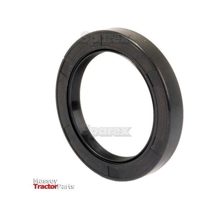 A black rubber oil seal, identified as a Metric Rotary Shaft Seal (58 x 80 x 12mm Double Lip), is displayed against a white background. Marketed by Massey Tractor Parts, the Sparex brand name is prominently visible.