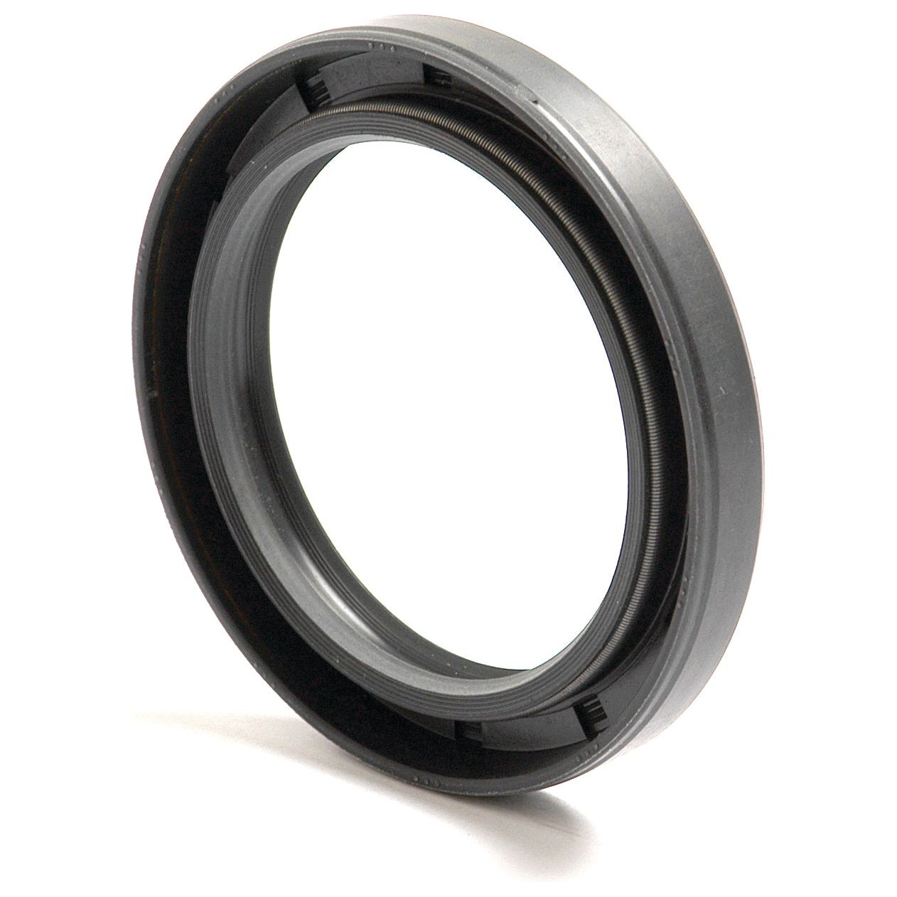 A close-up image of a Sparex Metric Rotary Shaft Seal with dimensions 58 x 80 x 10mm, featuring a black design and grooved interior, designated as Part No. S.50418.