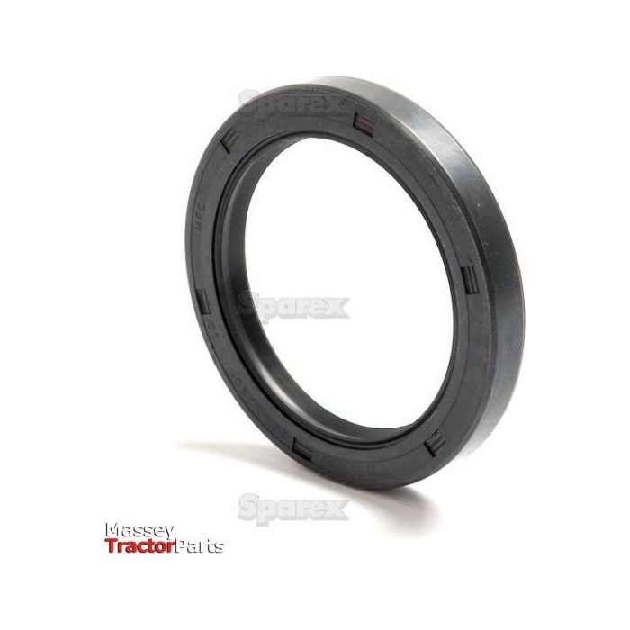 A black rubber oil seal ring with "Sparex Metric Rotary Shaft Seal" and "Massey Tractor Parts" text in the background, specifically identified as the Metric Rotary Shaft Seal, 60 x 80 x 10mm Double Lip (Sparex Part No.S.50424).