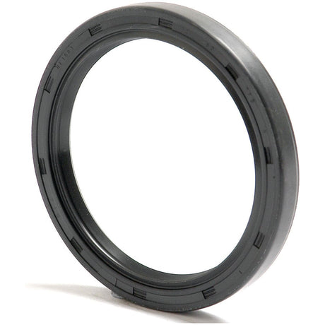 A black rubber oil seal with an inner metal ring, typically used in machinery to prevent oil leakage. The Sparex Metric Rotary Shaft Seal (Part No.S.50421), measuring 60 x 75 x 8mm, features a double lip design for enhanced performance.