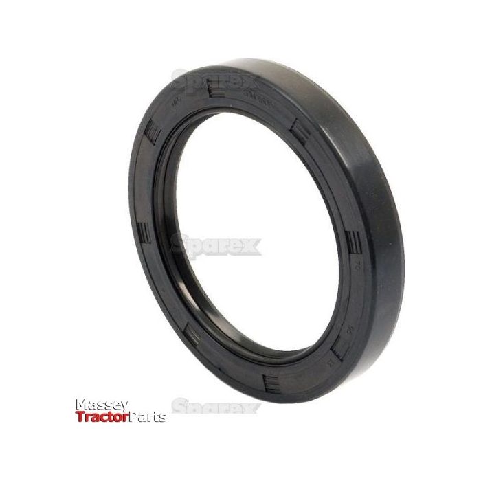 A black rubber double lip oil seal with ridged edges on a white background, branded with the Sparex logo and labeled as Metric Rotary Shaft Seal, 70 x 95 x 13mm Double Lip | Sparex Part No.S.50445.