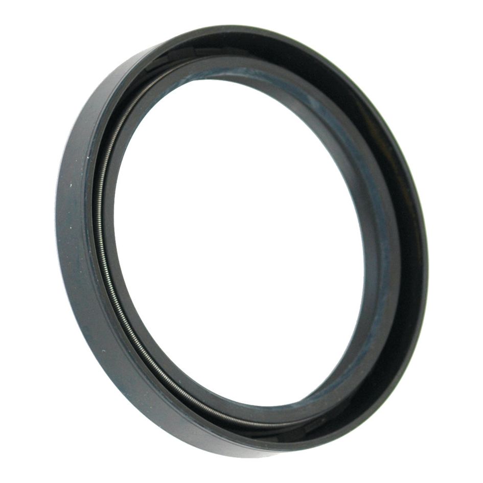 Close-up of a black mechanical ring component with visible grooves and inner threading, featuring a double lip design, specifically the Sparex Metric Rotary Shaft Seal (80 x 100 x 13mm, Part No. S.50457), against a white background.