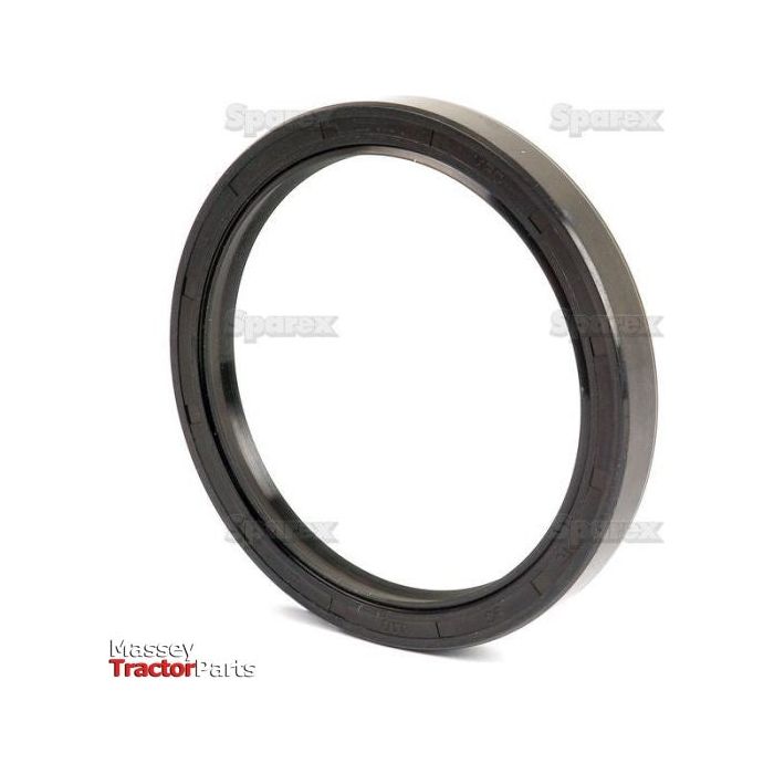 A circular rubber oil seal on a white background, featuring the "Massey Tractor Parts" logo in the bottom left corner. This Sparex Metric Rotary Shaft Seal, 85 x 110 x 12mm, Part No. S.50463 is designed with a double lip for superior performance.