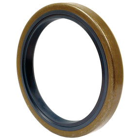 A circular mechanical seal with a brown outer ring and a black inner ring, the Sparex Metric Rotary Shaft Seal (90 x 115 x 13mm, Double Lip | Part No. S.50469) ensures precise fit and reliable performance.