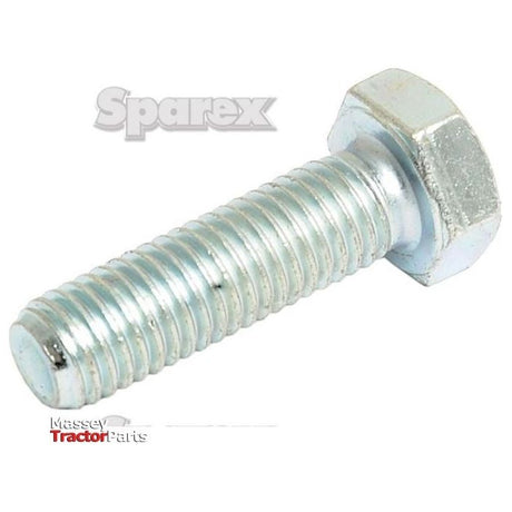 A metallic Metric Setscrew, M12x40mm and adhering to DIN 933 standards with a tensile strength of 10.9. The words "Sparex" and "Massey Tractor Parts" appear in the background.