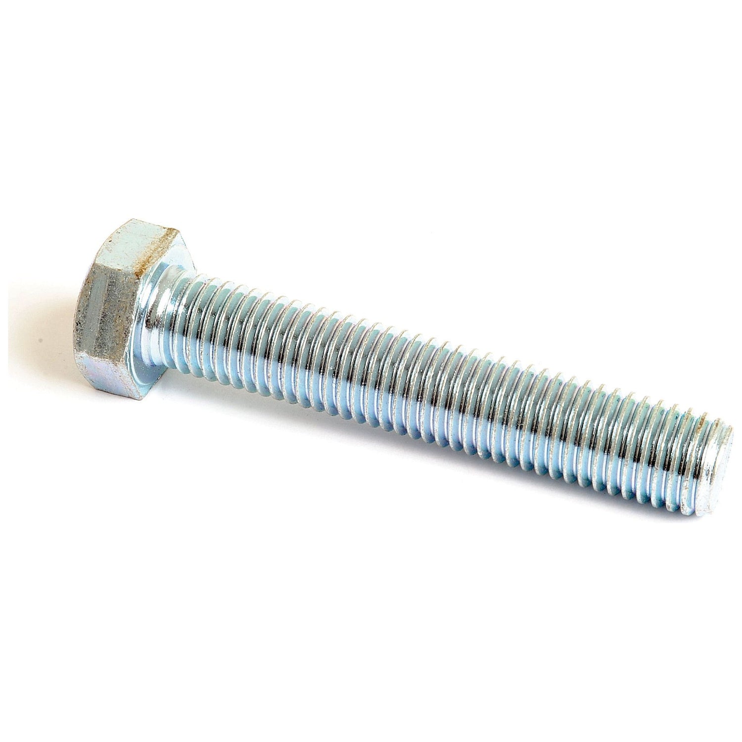 A Metric Setscrew, M18x100mm (DIN 933) with a tensile strength of 8.8 from Sparex (Part No. S.5783), is shown against a white background.