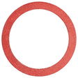 A round, red Metric Vulcanised Fibre Washer from Sparex, with an outer diameter of 22mm and an inner diameter of 17mm (Sparex Part No. S.5849), used in mechanical or plumbing applications.