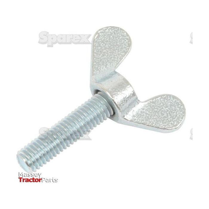 Close-up of the Sparex Metric Wing Screw (DIN 316), M8x30mm, featuring a threaded shaft and two flat, rounded wings for hand tightening. The background is white and includes faint, watermarked text.