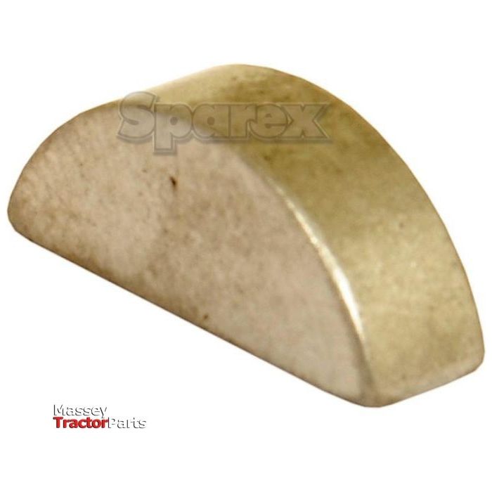 A metallic half-moon-shaped component labeled "Sparex" with "Massey Tractor Parts" in red text at the bottom left resembles a Metric Woodruff Key, 8.0 x 11mm (DIN 6888), Sparex Part No.S.11064.