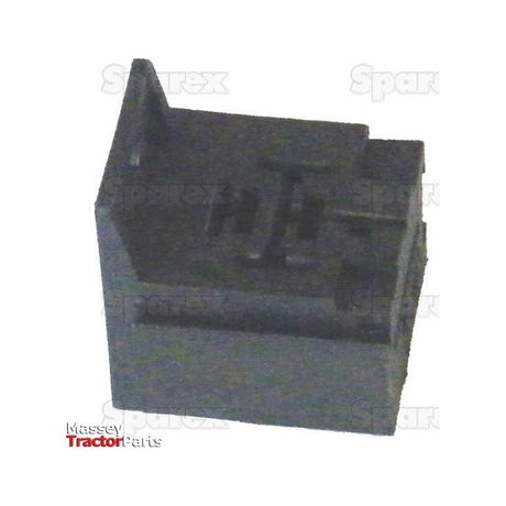 A black plastic rectangular relay switch, designed for use in Massey tractors, is housed within the Mini Relay Holder 5 Way by Sparex (Part No. S.26440). The text "Massey Tractor Parts" is visible in the bottom left corner.