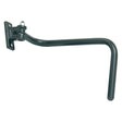 The Sparex Mirror Arm, 300mm, RH - S.71064 is a metal wall-mounted bracket featuring a curved, spring-loaded arm and a mounting plate. It’s perfect for holding or hanging items. The cylindrical design ensures stability and durability, making this RH Fitting both functional and stylish for various applications.