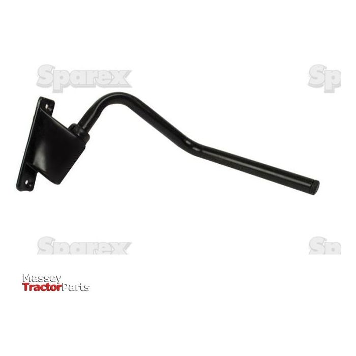 A black Mirror Arm, 330mm, RH - S.27627 with a mounting bracket, featuring an Arm Ø 19mm and displayed on a white background. Logos for Sparex and Massey TractorParts are also visible.