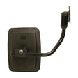 A Sparex black adjustable side mirror arm assembly (380 - 530mm) LH, with a rectangular frame, mounted on a curved metal arm, and compatible with Fiat for versatile vehicle use. 