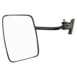 Rectangular side mirror with a black frame and an 18mm arm, designed for vehicles; compatible with the Sparex Mirror Arm Assembly, LH (Sparex Part No. S.71070).