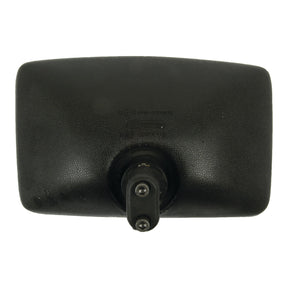 The Sparex Mirror Head - Rectangular, Convex, 240 x 153mm, RH & LH - S.71063 features a textured black rectangular frame with mounting hardware and an offset clamp for secure attachment, seen from the back.