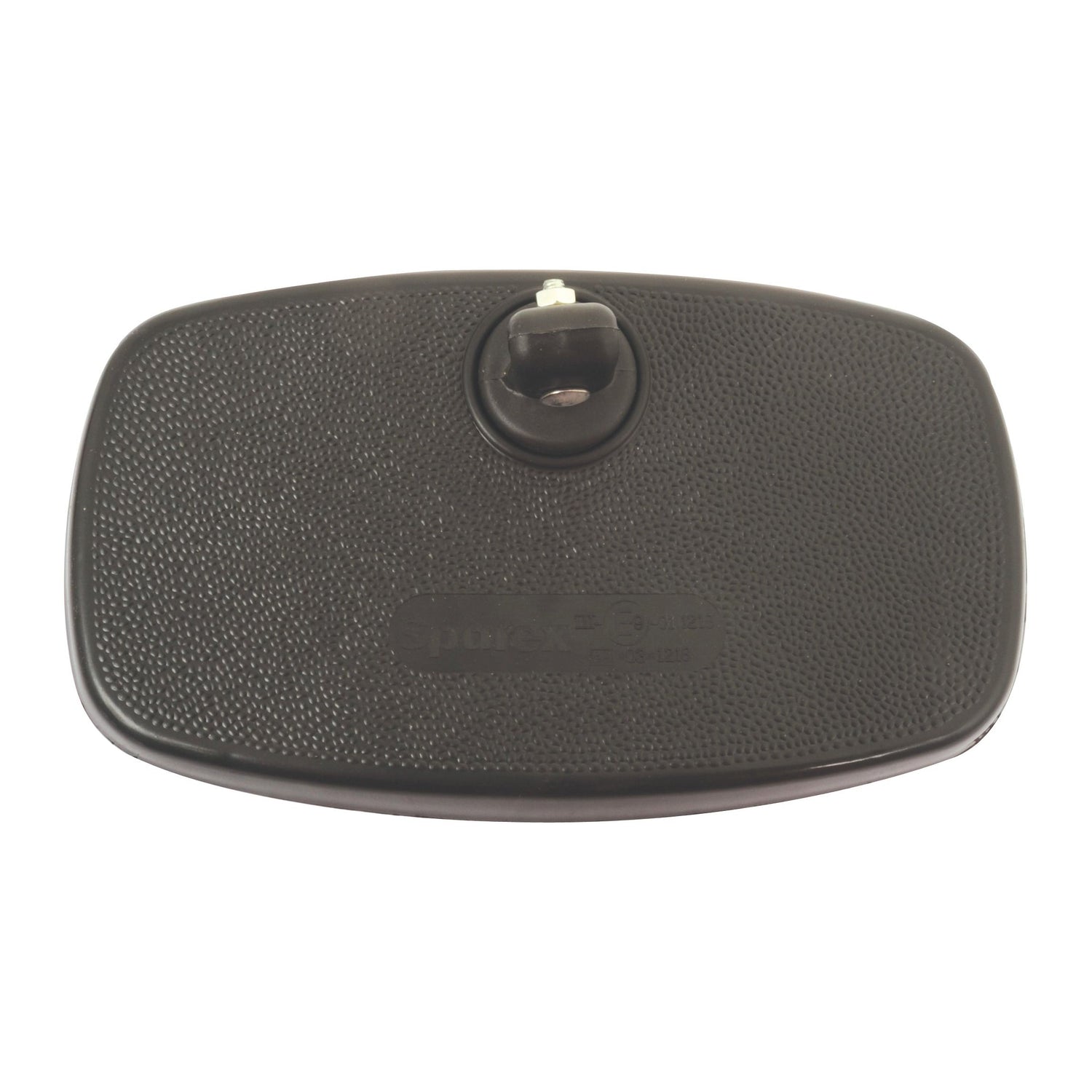 Experience superior quality with the Sparex Mirror Head - Rectangular, Flat, 250 x 140mm, RH & LH (S.39700), featuring a sleek rectangular design mounted on a black textured plastic base. This ideal replacement is compatible with Fendt models, ensuring you get your vehicle back on the road efficiently and reliably.