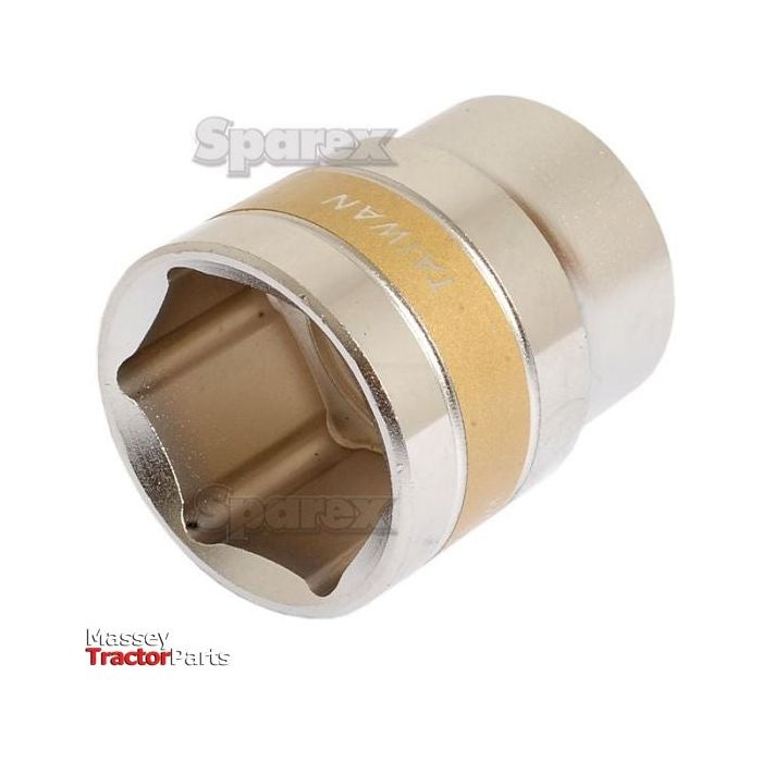 A 27mm hexagonal socket, branded with "Sparex" and displayed against a white background. The Massey Tractor Parts and Sparex logos are faintly visible on the 1/2'' drive section of the Standard Socket, Sparex Part No. S.26842.