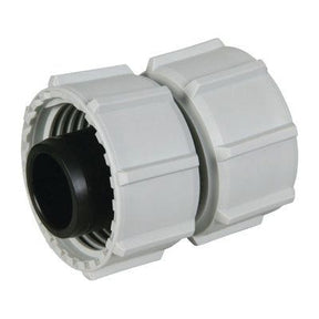 A Sparex Modular Adapter 32mm (Sparex Part No. S.151816) featuring a white plastic pipe coupling with a 32mm threaded black inner connection piece.