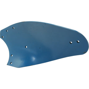 A blue metal sheet with multiple holes drilled into it, likely a part of a larger mechanical or industrial assembly, serves as an alternative to: Mouldboard (LH) To fit as: 3441035 | Sparex Part No.S.127803 from the brand Sparex.