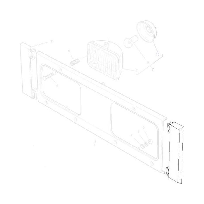 Moulding Light Surround R/H - 1694996M1 - Massey Tractor Parts
