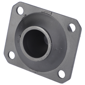 A metal flange with a central cylindrical opening and four corner mounting holes, perfect for use in Massey Ferguson tractor parts, specifically the AGCO's Massey Ferguson - Mounting - 3712693M1.