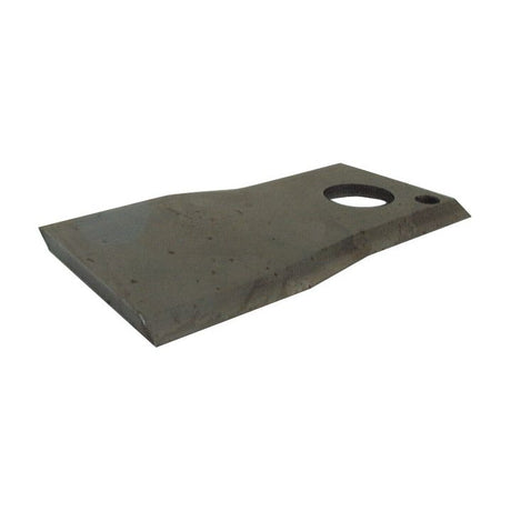 Mower Blade - Twisted blade, top edge sharp & parallel -  107 x 48x4mm - Hole⌀18.5mm  - LH -  Replacement for Vicon, Kuhn
 - S.77121 - Massey Tractor Parts