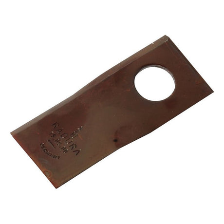 Mower Blade - Twisted blade, top edge sharp & parallel -  90 x 40x3mm - Hole⌀19mm  - RH -  Replacement for Welger
 - S.105708 - Massey Tractor Parts